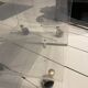 Table Roulante Desserte David Lange Plexiglas et Verre 4 Niveaux Vintage