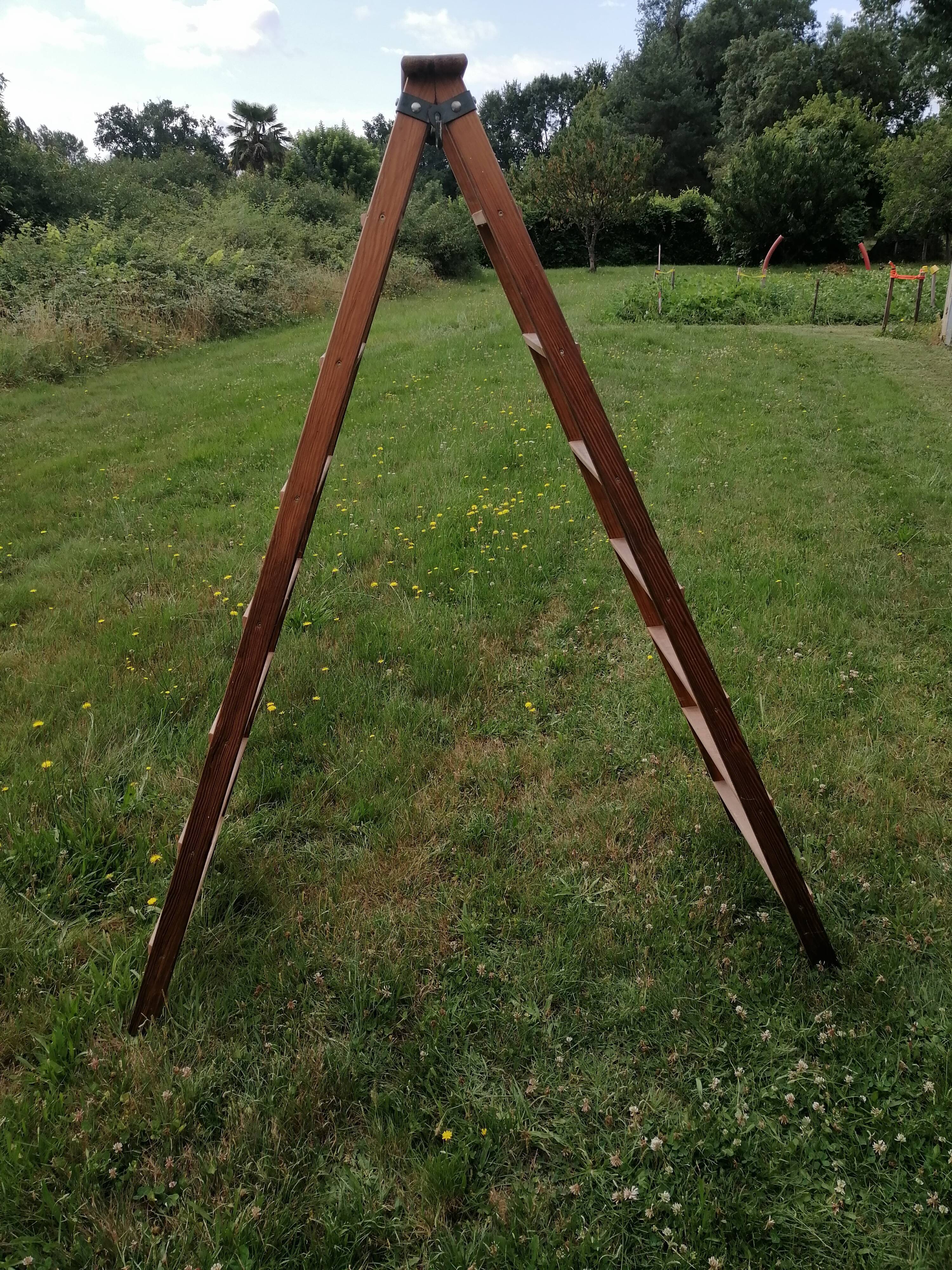 Wooden painter's stepladder
