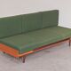 Green folding bench sofa by UP Zavody 1970