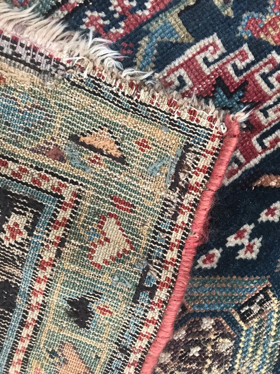 Old caucasian rug shirawan 19th handmade 105x148 cm