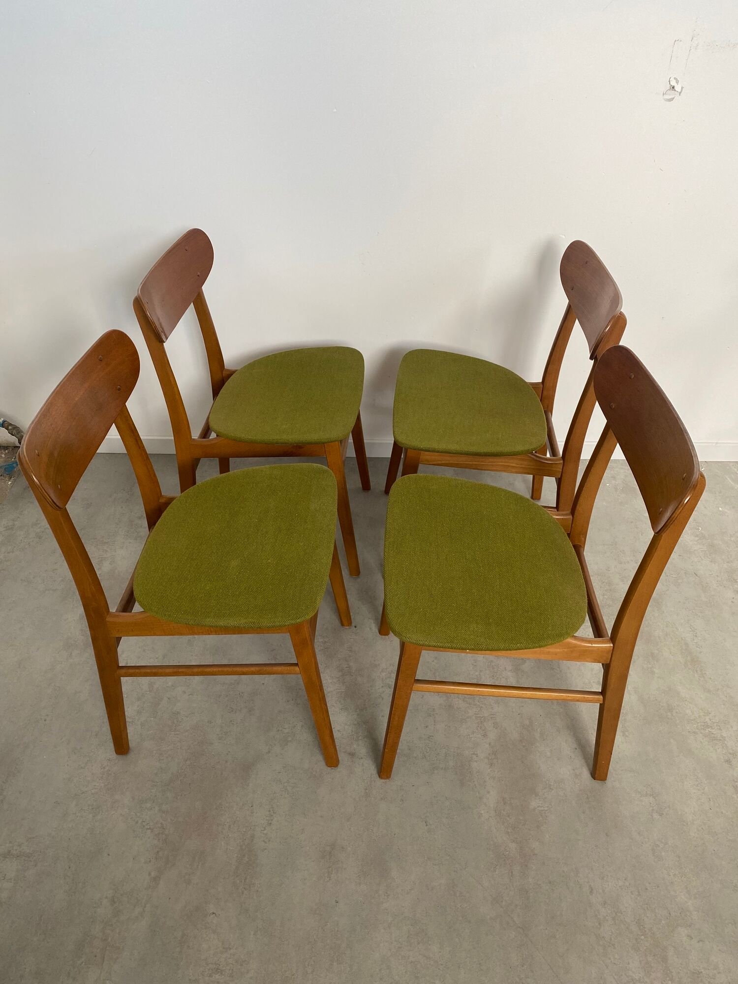 4 old vintage Scandinavian design chairs