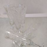 Cut crystal champagne flutes