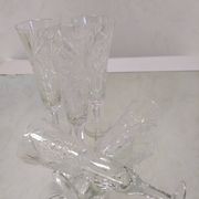 Cut crystal champagne flutes