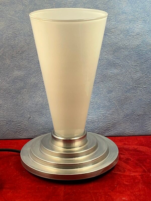 desk lamp or bedside, design, vintage foot alu bleacher art deco style