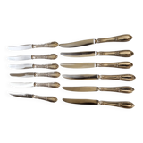12 silver-plated metal knives by Félix Frères