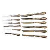 12 silver-plated metal knives by Félix Frères