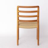 1 of 6 Niels Møller Model 85 Chair in Teak with Danish Cord, 1980s Danish M