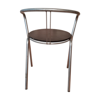 Former Vintage Office Chair in stainless steel and wood