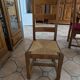 Lot d'une Table de ferme chêne massif de France et ses six chaises