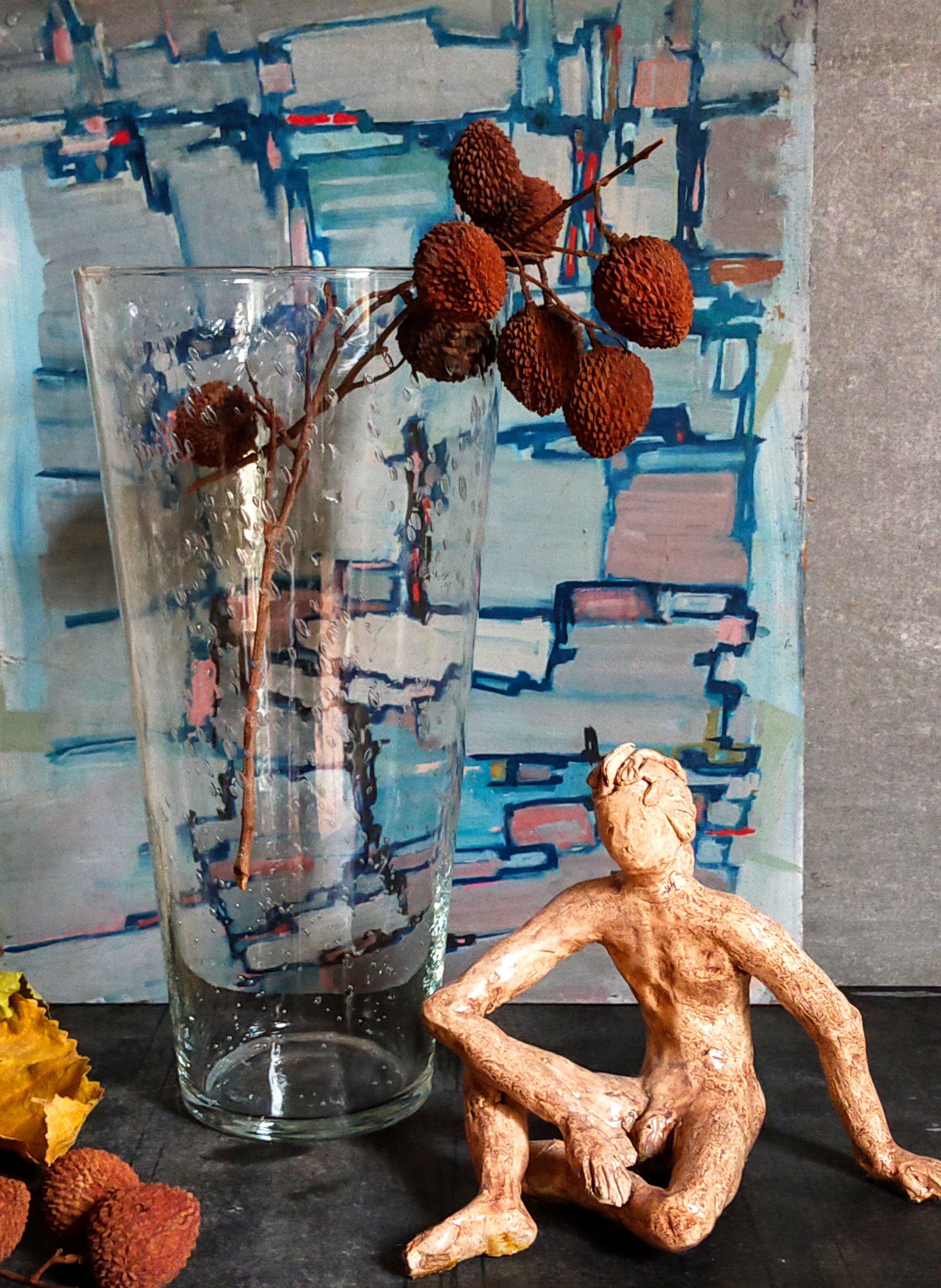 Vintage blown glass glass vase