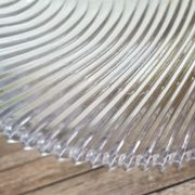 Striated glass cut