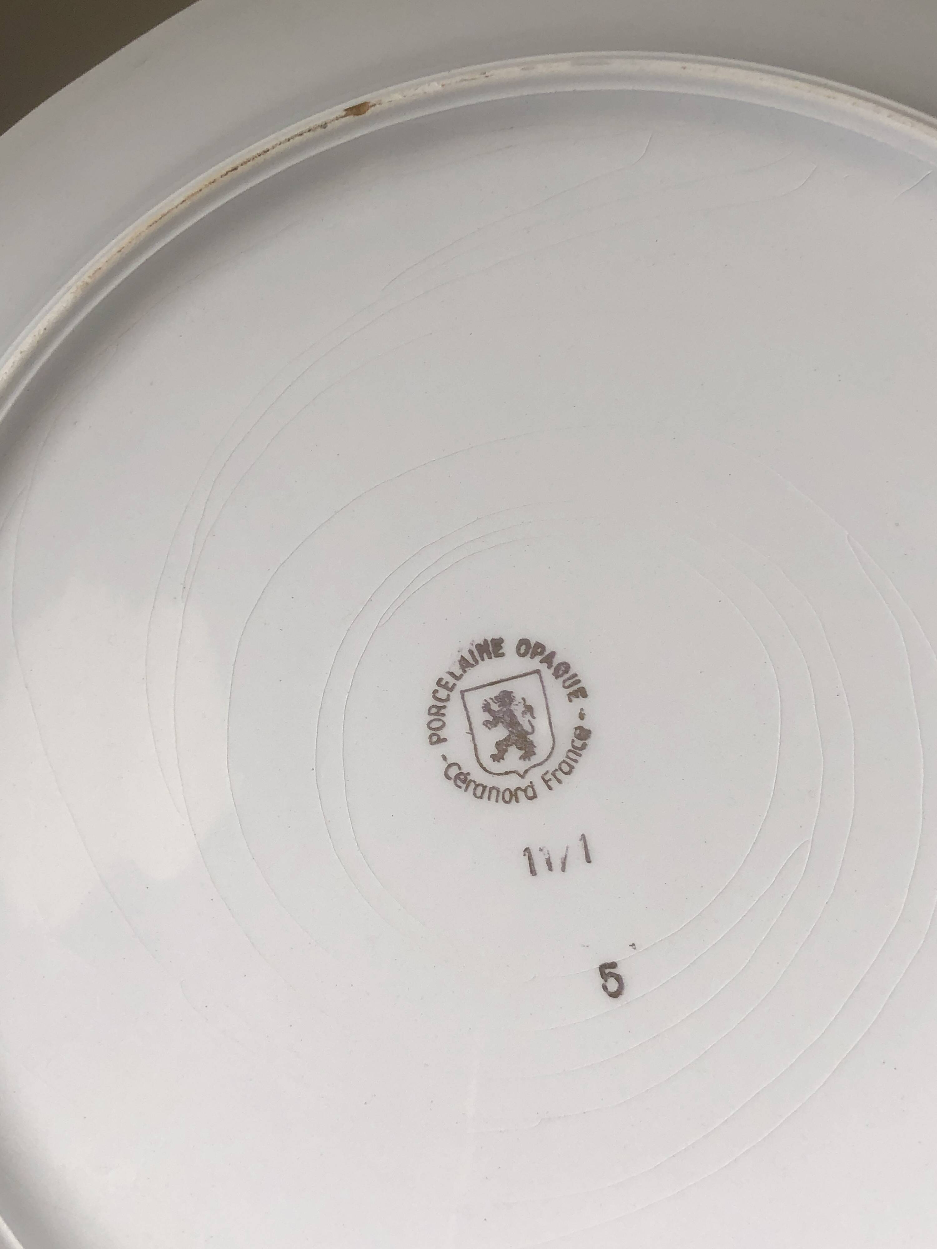 Céranord porcelain presentation plate