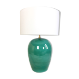 Vintage enamelled ceramic lamp