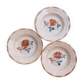 Lot 3 assiettes creuses Digoin vintage