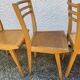 Set of 3 bistrot chairs 1950