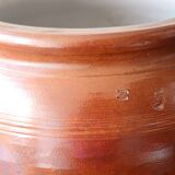 Large antique glazed stoneware pot
