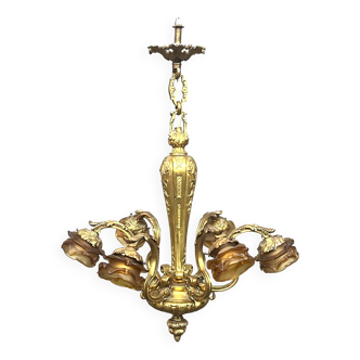Solid bronze chandelier "Mazarin".