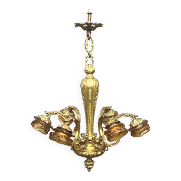 Solid bronze chandelier "Mazarin".