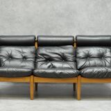 Leather vintage 3 seater sofa