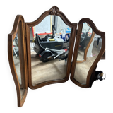 Art Deco style solid wood triptych mirror