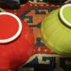 Ribbed ceramic bowls
