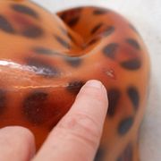Couple of vintage ceramic leopards sculptures - Italy circa 1980s
