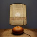 Wooden ball lamp 1970 brutalist modernist