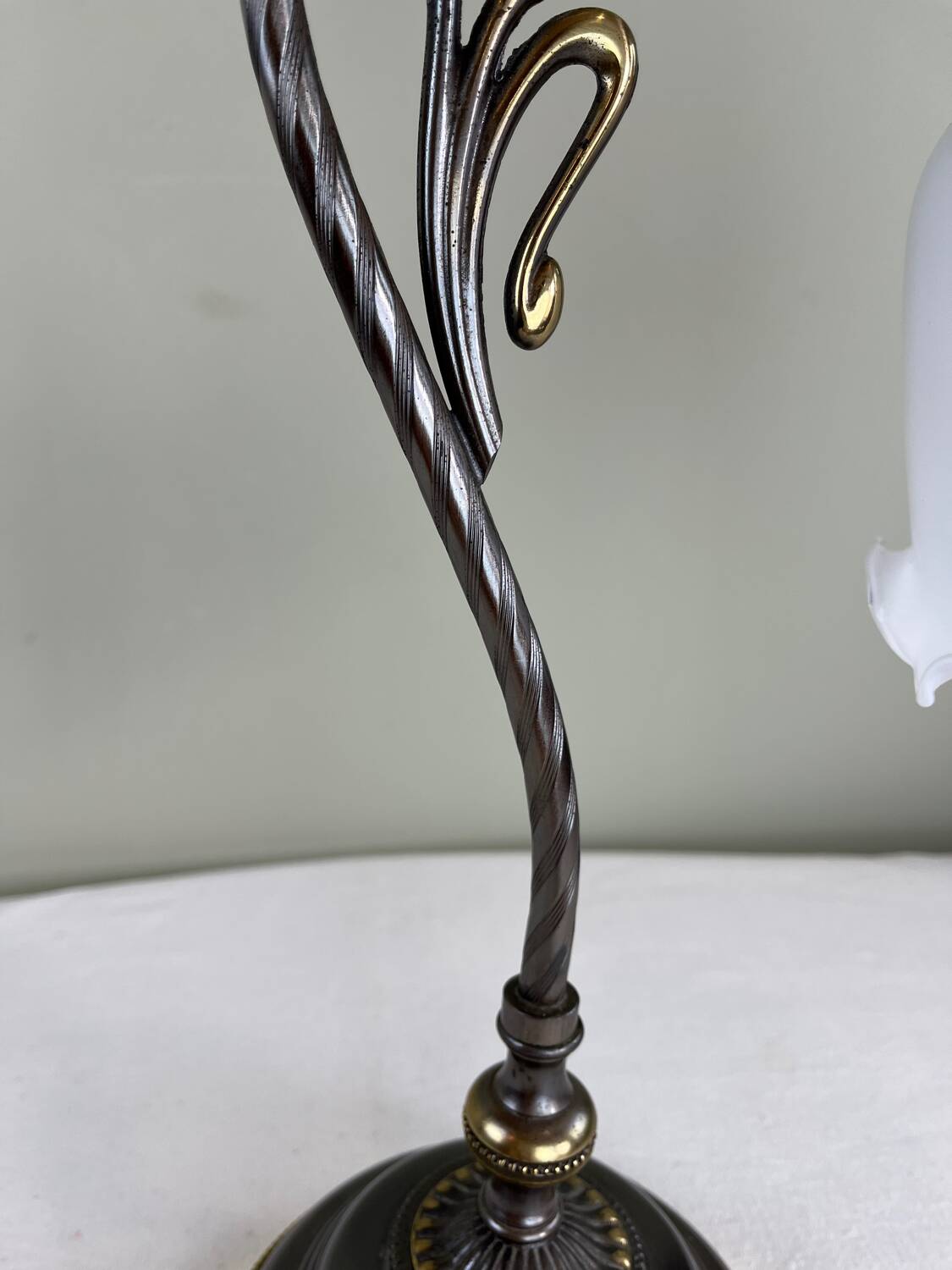 Antique tulip lamp