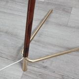 Lampadaire gainé cuir par FJB Corsini pour Metalarte 1950s
