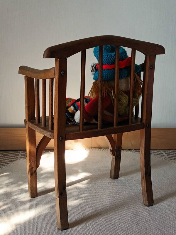Fauteuil enfant campagnard vintage