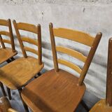 Lot of 9 1960s Campagarde bistro chairs