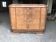 Hungarian Art Deco commode in brown wood with symmetrical veneer, 1940s.
