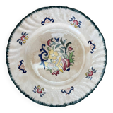 Large flat plate Longwy old Rouen