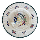 Grande assiette plate Longwy vieux Rouen