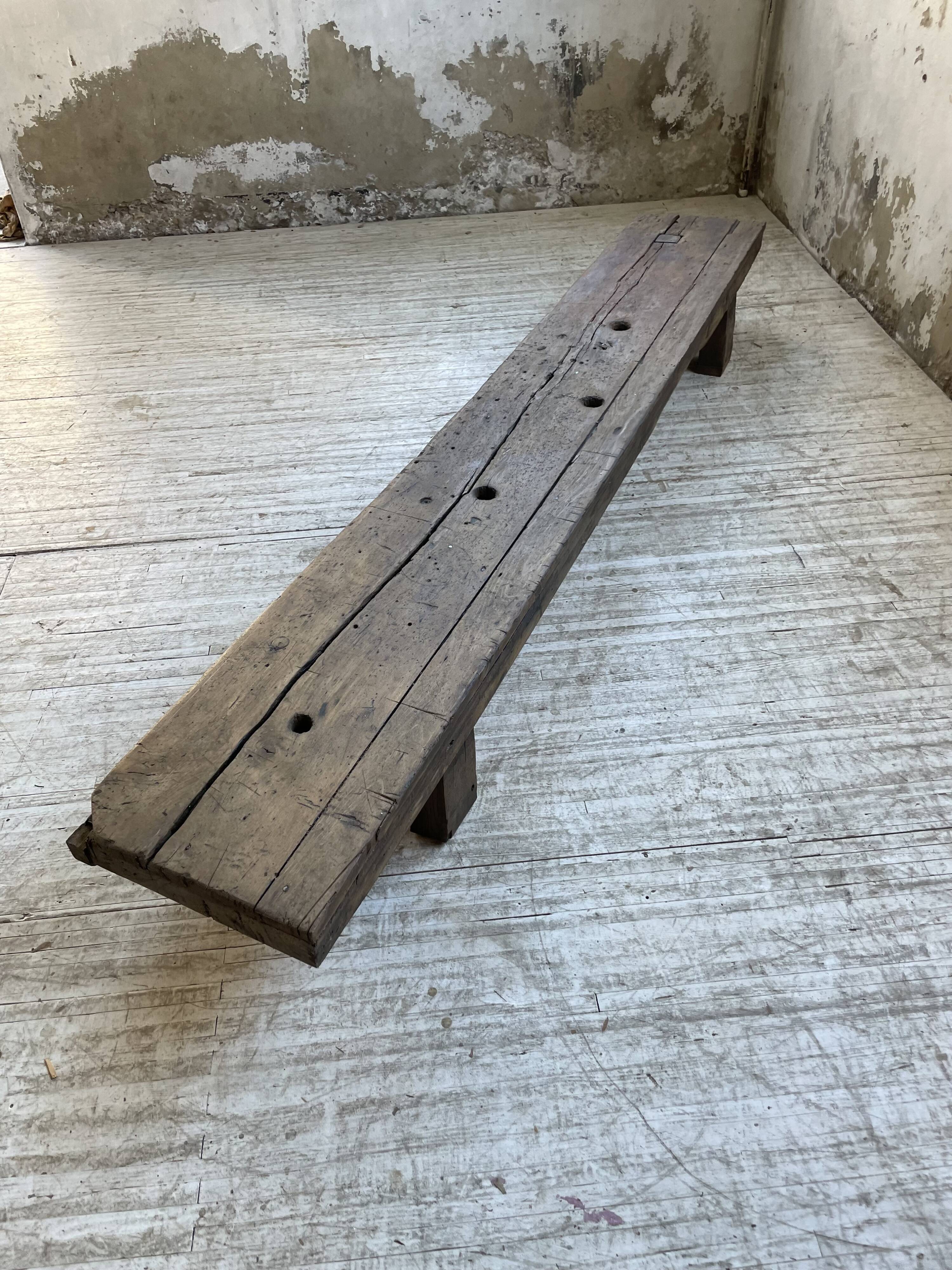 Workbench bench coffee table solid oak XXL