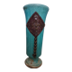 Vase en céramique craquelée verte