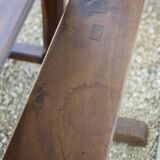 Table de ferme et ses 2 bancs, table de ferme bois ancienne, meuble de salon, campagne, chalet, déco