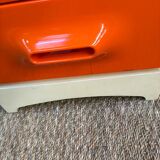 Commode à tiroir Prisunic orange 1970