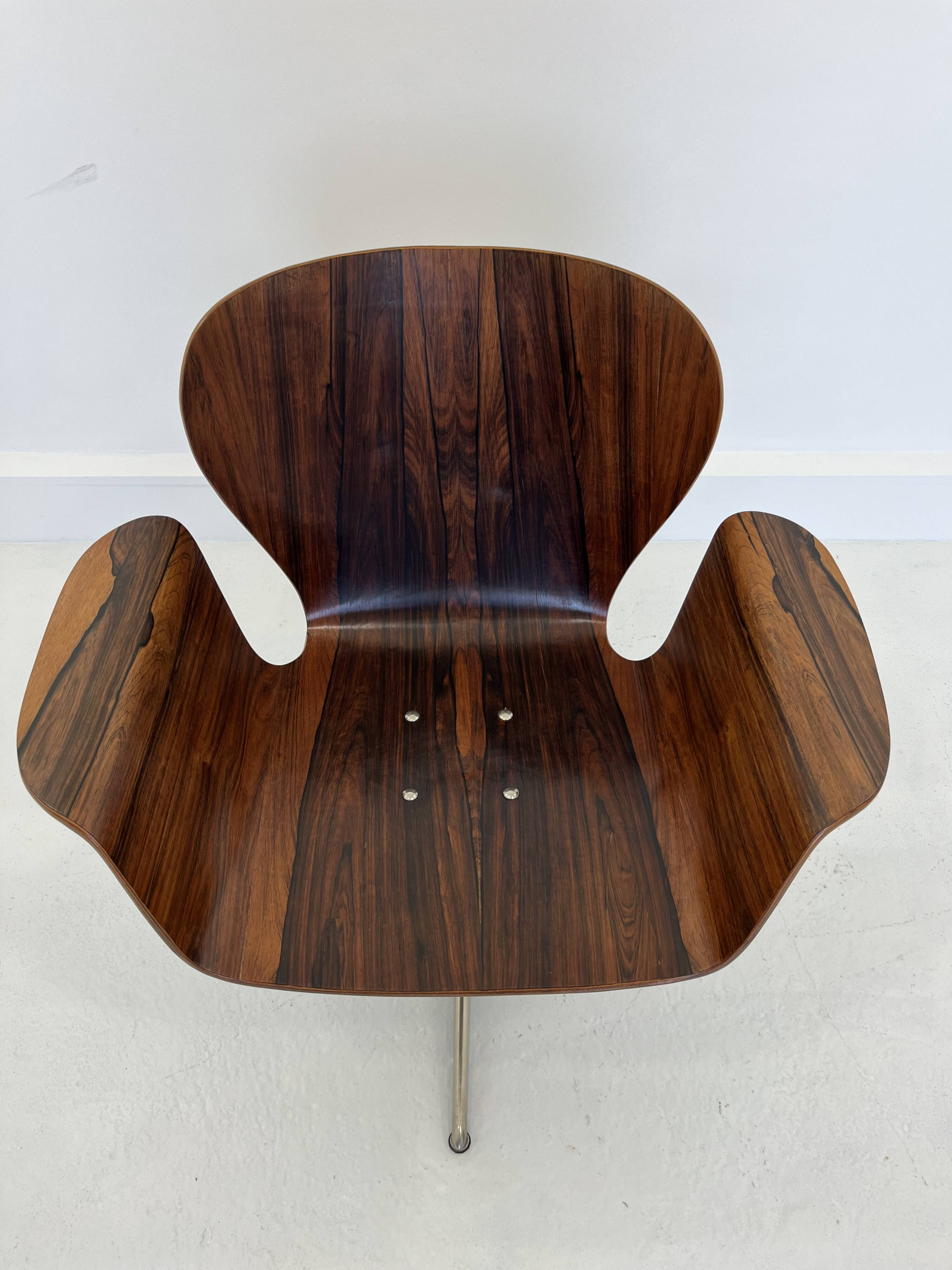 Mid-Century Plywood Focus Chair by A. Belokopytoff for Westnofa