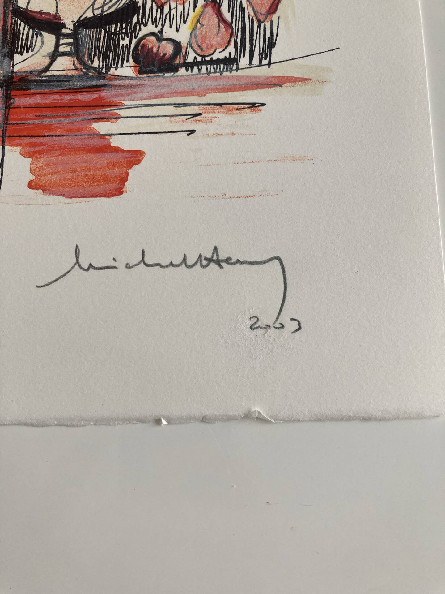 Numbered lithograph (10/20) and signed by Michel Henry - The Bottles