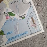 Vintage school map mdi FRANCE The Seine