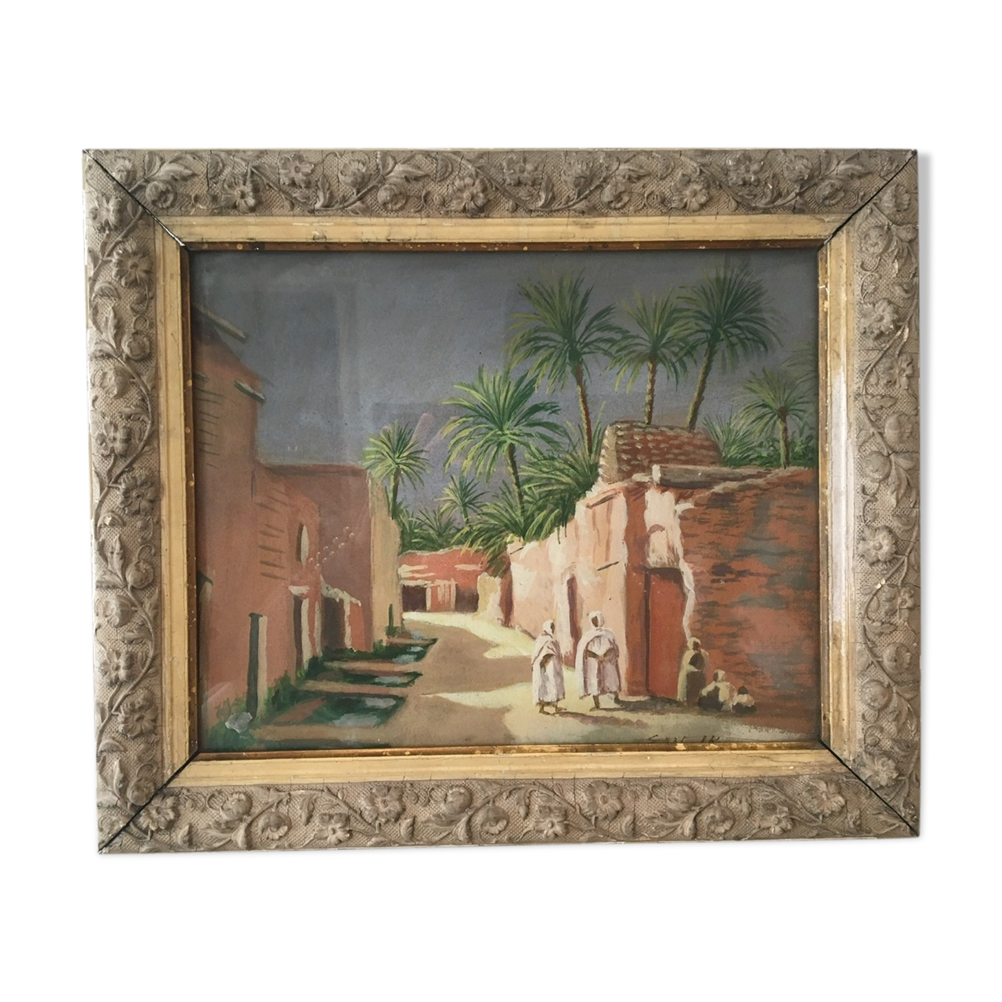 Ancient oriental landscape painting, signed' early 20th century