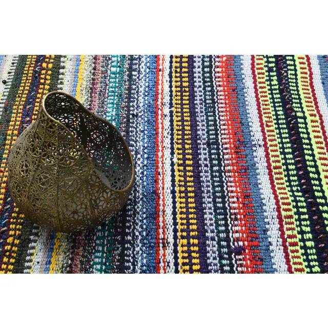 1970s Vintage Turkish Oushak Handmade Wool & Cotton Blue Rug 184x347