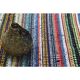 1970s Vintage Turkish Oushak Handmade Wool & Cotton Blue Rug 184x347