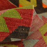 Large Green Handmade Vintage Kilim Rug, 184x309Cm