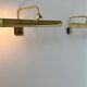 Pair of vintage adjustable brass wall lights, France 1970