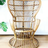 Fauteuil en rotin « Conte Biancamano » par Gio Ponti & Lio Carminati, années 1950