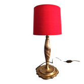 Lampe art nouveau en albâtre et métal doré