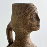 Ceramic woman face vase pitcher.