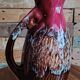 Vintage smooth enamelled ceramic pitcher / carafe from Vallauris – Bi-decor.